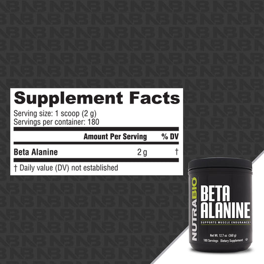 Beta Alanine Powder 360G - 12.7 OZ (NutraBio)