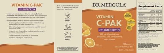 Vitamin C Pak with Quercetin 30 Packets by Dr. Mercola