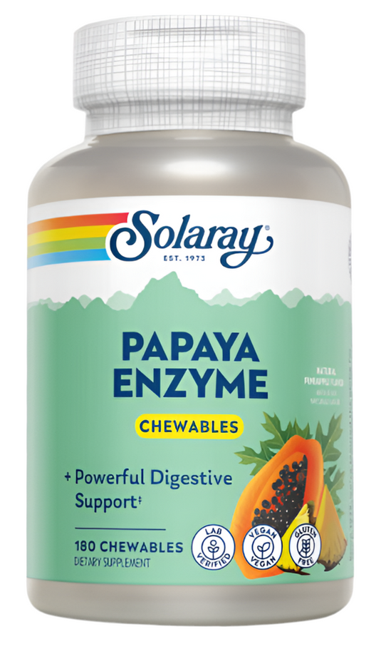 Papaya Enzyme - 180 Chewables (Solaray)