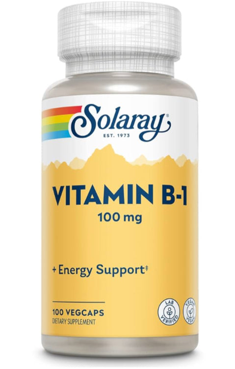 Vitamin B-1 - 100mg - 100 Vegicaps (Solaray)