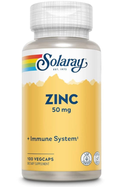 Zinc 50mg - 100 Vegicaps (Solaray)