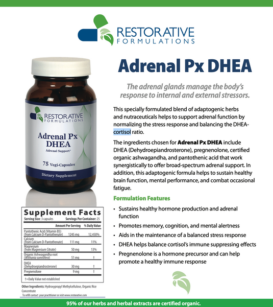 Adrenal Px DHEA - 75 Vegi-Capsules (Restorative Formulations)