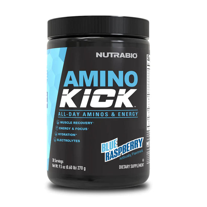 Amino Kick - 9.5 OZ Blue Raspberry (NutraBio)
