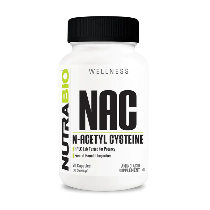 NAC N-ACETYL Cystene 600mg - 90 Veggie Capsules (NutraBio)