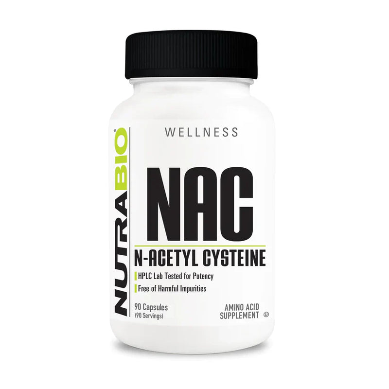 Load image into Gallery viewer, NAC N-ACETYL Cystene 600mg - 90 Veggie Capsules (NutraBio)
