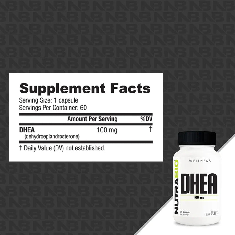 Load image into Gallery viewer, DHEA (100mg) - 60 Capsules (NutraBio)
