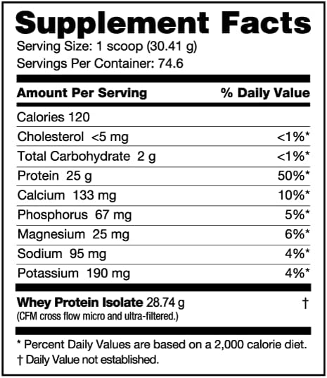 100% Whey Protein Isolate - 5 LB - Dutch Chocolate (NutraBio)