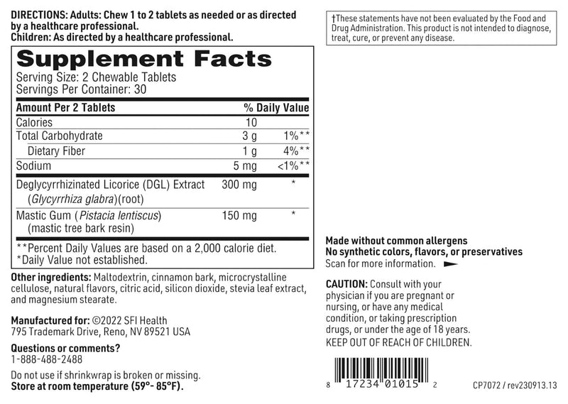 Load image into Gallery viewer, Mastic Gum/ DGL - 60 Chewable Tablets (Klaire Labs)
