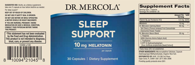 Load image into Gallery viewer, Sleep Support with Melatonin 10mg 30 Caps by Dr. Mercola by Dr. Mercola
