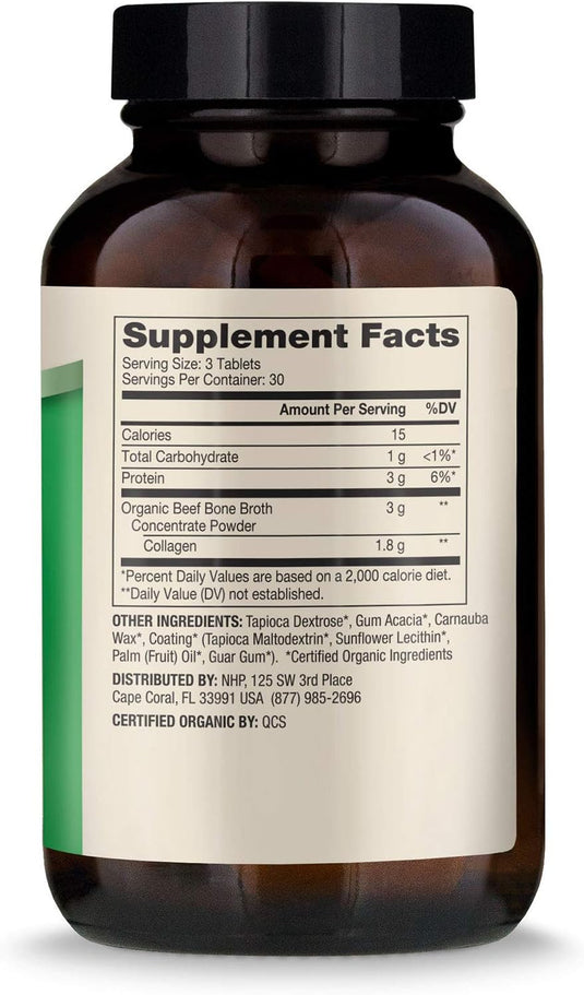 Organic Collagen from Grass Fed Beef Bone Broth 90 Tablets by Dr. Mercola by Dr. Mercola