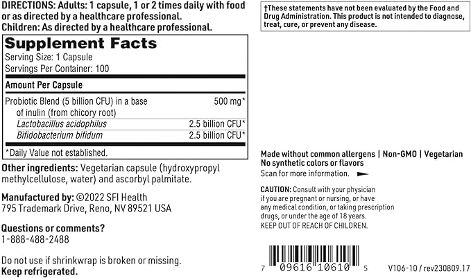 Load image into Gallery viewer, Pro-Biotic Complex - 100 Vegetarian Capsules (Klaire Labs)
