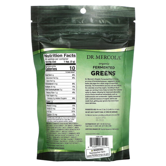 Organic Fermented Greens 9.50 oz. by Dr. Mercola by Dr. Mercola