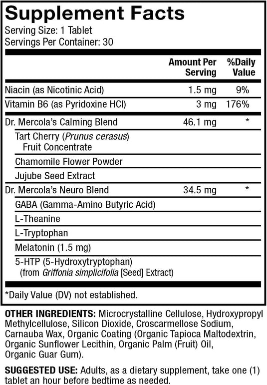 Sleep Support with Melatonin 5mg  30 Caps by Dr. Mercola