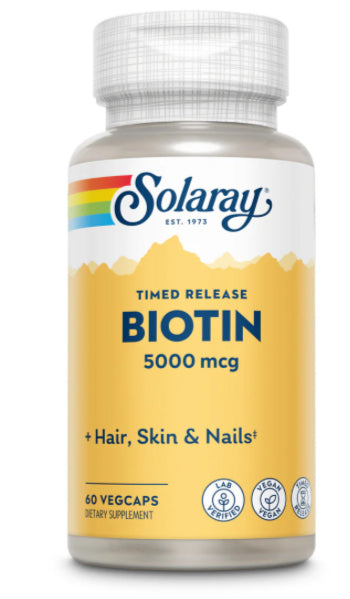Load image into Gallery viewer, Biotin 5000 mcg - 60 Vegicaps (Solaray)
