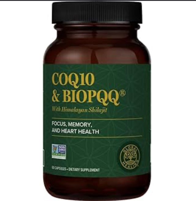 COQ10 & BIOPQQ w/ Himalayan Shilajit - 60 Capsules (Global Healing)