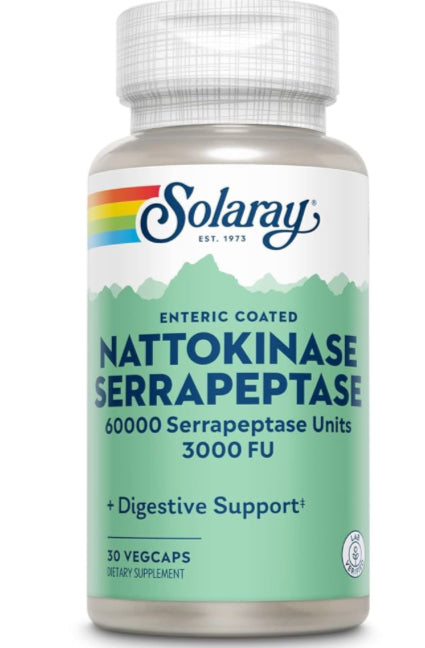 Load image into Gallery viewer, Nattokinase Serrapetase - 30 Vegicaps (Solaray)

