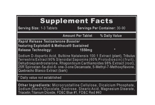 Bulasterone 1550 mg - 90 Tablets (Hi-Tech Pharma)