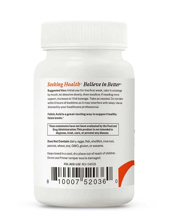 Load image into Gallery viewer, Folinic Acid 800mg - 60 Lozenges (Seeking Health)
