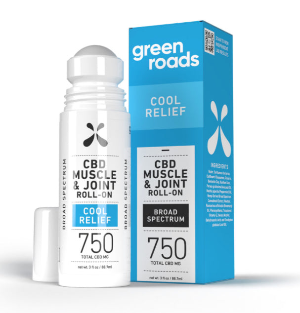 Load image into Gallery viewer, Broad Spectrum - Muscle &amp; Joint Roll On - Cool Relief 750mg - 3FL oz (Green Roads)

