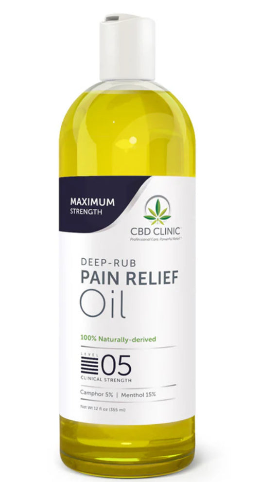 BD CLINIC - Level 5 Deep Rub Pain Relief Oil - 12 FL oz