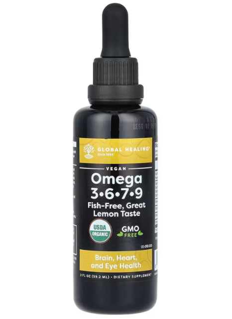 Load image into Gallery viewer, Omega 3•6•7•9 Vegan - Lemon Taste - 2Fl oz (Global Healing)
