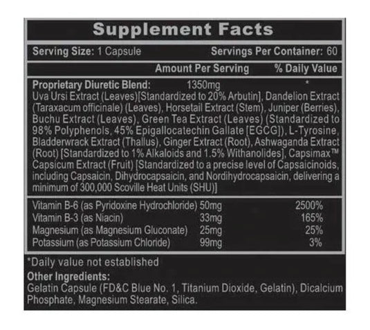 H2O Expulsion 1350 mg - 60 Tablets (Hi-Tech Pharma)