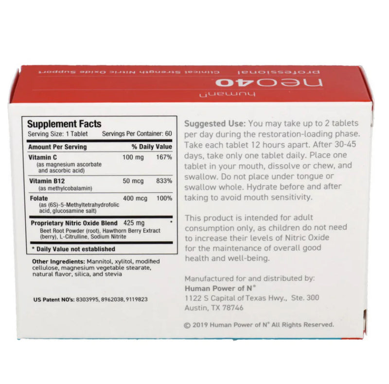 Load image into Gallery viewer, Neo 40 Professional - 60 Quick Dissolve Tablets (Humann)
