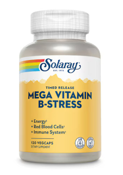 Mega Vitamin B-Stress - 120 Vegicaps (Solaray)