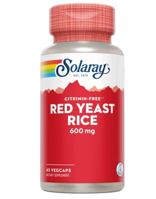 Red Yeast Rice 600mg - 45 Vegcaps (Solaray)