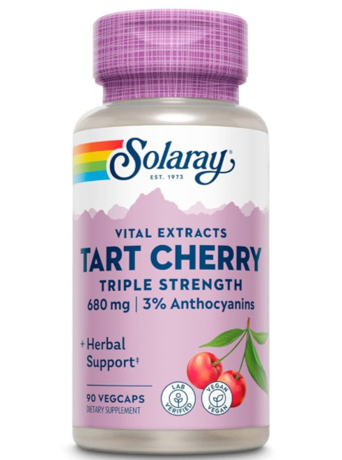 Tart Cherry Triple Strength 680mg - 90 Vegicaps (Solaray)