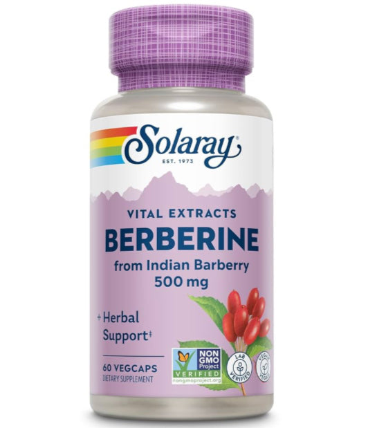 Berberine From Indian Barberry 500mg  - 60 Vegcaps (Solaray)