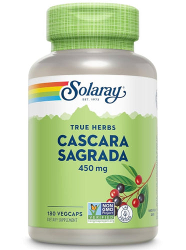 Cascara Sagrada 450mg - 180 Vegcaps (Solaray)