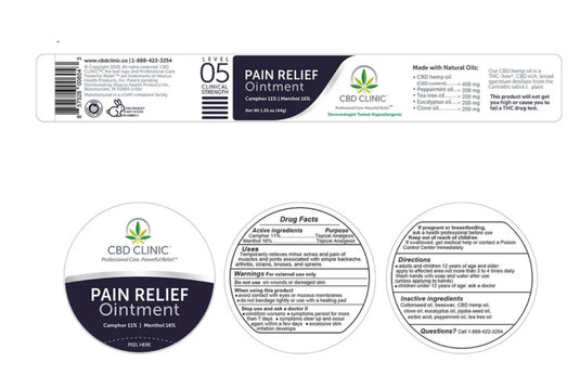 BD CLINIC - Level 5 Pain Relief Ointment - 7.05 oz