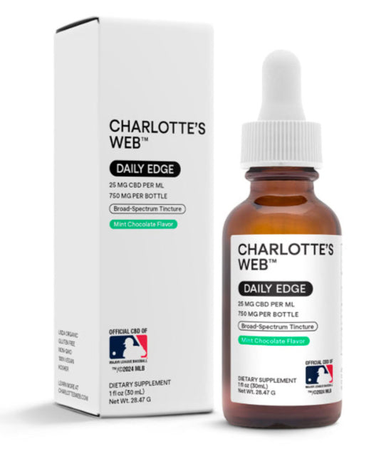 Daily Edge - Broad-Spectrum Tincture 25mg - Mint Chocolate Flavor - 1FL oz (Charlotte’s Web)