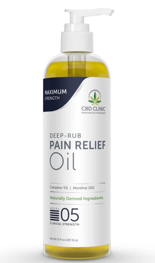 BD CLINIC - Level 5 Deep Rub Pain Relief Oil - 12 FL oz