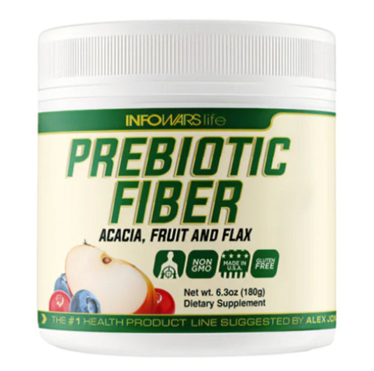Prebiotic Fiber Powder - Acacia, Fruit & Flax - 6.3 oz (InfoWars Life)