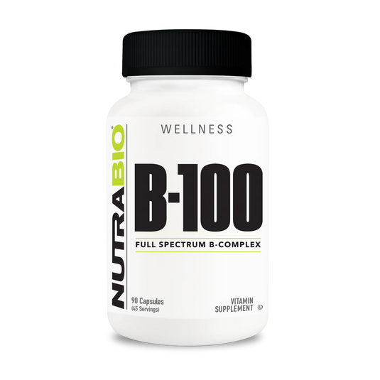B-100 Full Spectrum B Complex - 90 Vegetable Capsules (NutraBio)