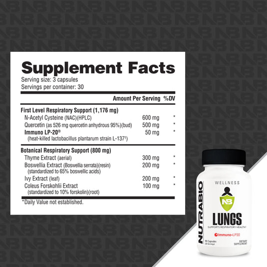 Lungs - 90 Caps (NutraBio)