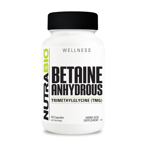 TMG Betaine Anhydrous 500mg - 90 Caps (NutraBio)