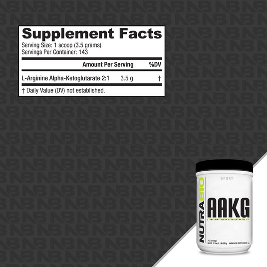 AAKG Powder - 1.1 LB (NutraBio)