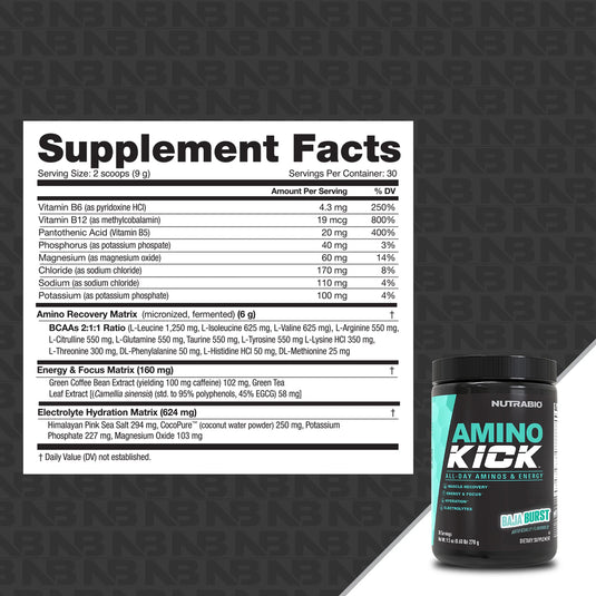 Amino Kick - 9.5 OZ Baja Fresh (NutraBio)