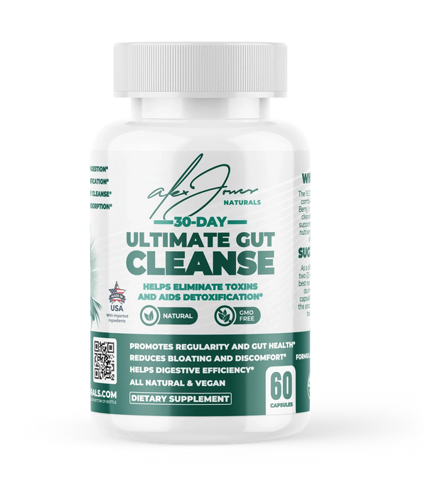 30-DAY ULTIMATE GUT CLEANSE - 60 Capsules (Alex Jones Naturals)