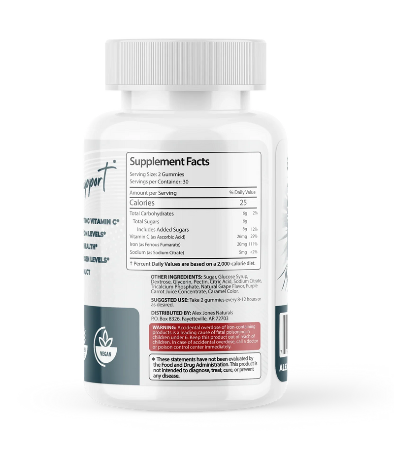 Load image into Gallery viewer, Ultimate Iron+ with Vitamin C - 60 Gummies (Alex Jones Naturals)
