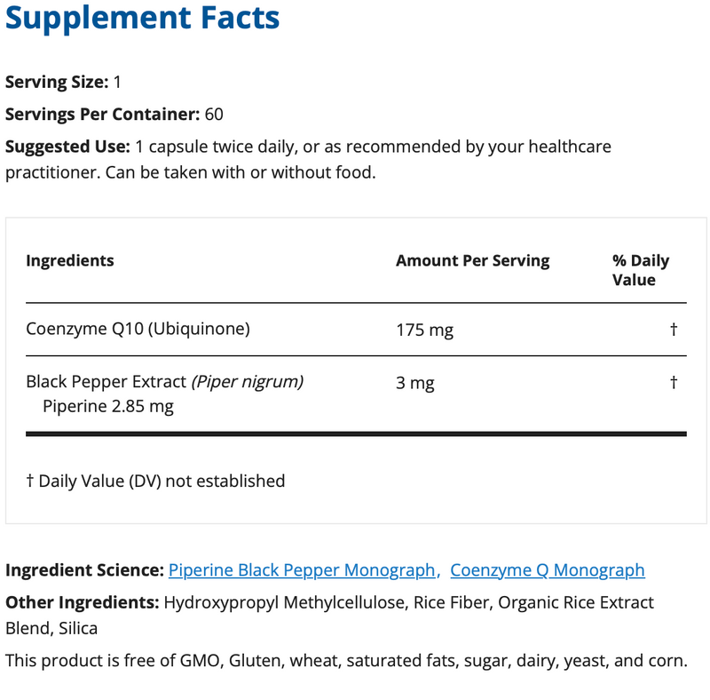 Load image into Gallery viewer, CoQ10-175 - 60 Vegi-Capsules (Restorative Formulations)
