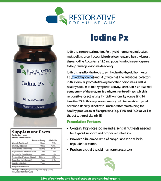 Iodine Px - 60 Vegi-Capsules (Restorative Formulations)