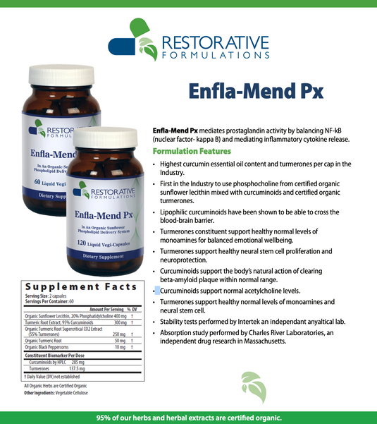 Enfla-mend Px - 120 Liquid Vegi-Capsules (Restorative Formulations)