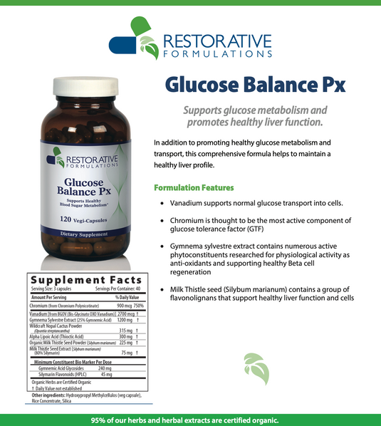 Glucose Balance Px - 120 Vegi-Capsules (Restorative Formulations)