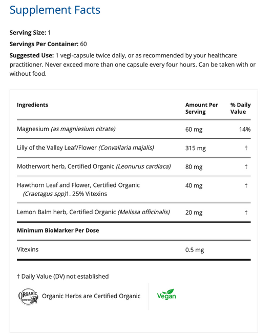 Cardiac Calm Px - 60 Vegi-Capsules (Restorative Formulations)