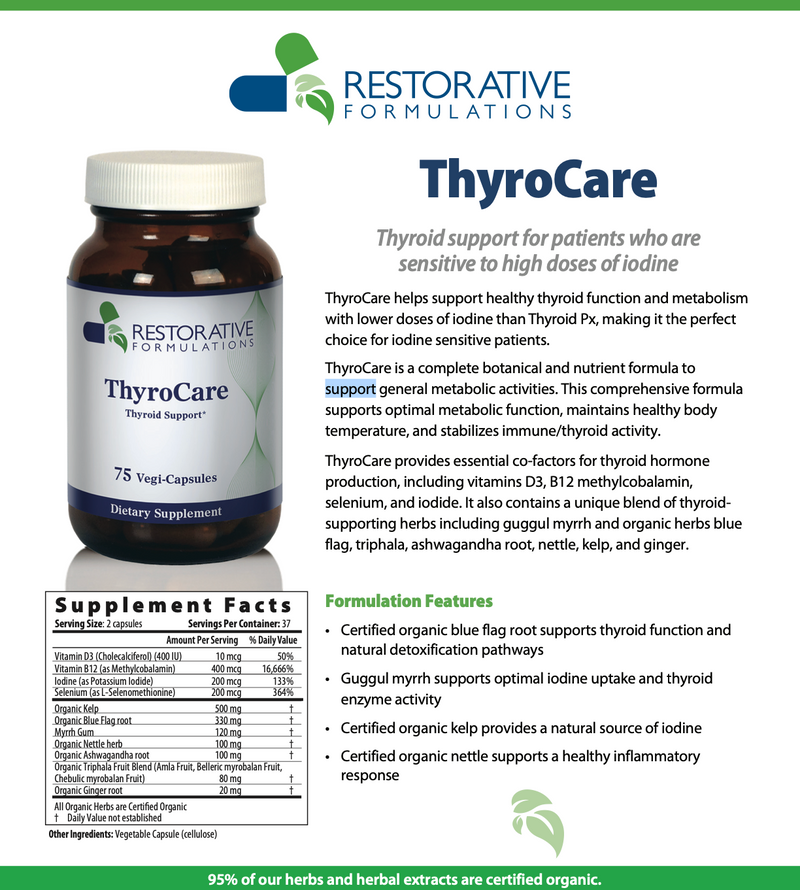 Load image into Gallery viewer, ThyroCare - 75 Vegi-Capsules (Restorative Formulations)
