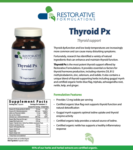 Thyroid Px - 75 Vegi-Capsules (Restorative Formulations)